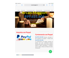 Arcani Maggiori con PayPal a 0.40 minuti 25 minuti a 10 euro di ricarica