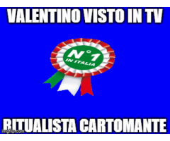 Valentino visto in tv cartomante ritualista europeo