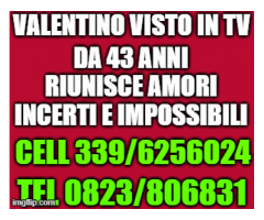 Valentino visto in tv cartomante ritualista di professione dal 1979