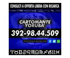 1 consulto con il Cartomante YORUBA' dura fino a 30 minuti di tempo