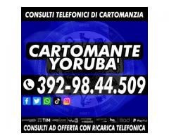 Solo consulti di Cartomanzia al telefono con il Cartomante YORUBA'