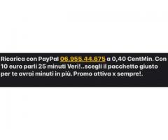 Promo Attiva ricarica 1 Euro e parli 10 minuti.